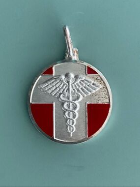 .925 Medic Alert Sterling Silver Jewelry Charm